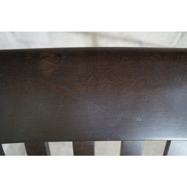 Red Vintage Ethan Allen American Artisan Maple Slat Bacj Dinging Chairs 22-6002- Set of 4 For Sale - Image 8 of 12