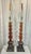 These Vintage Mid-Century Tony Duquette Style Red and Gold Leaf Lucite Lamps on Marble Bases are truly remarkable pieces....