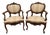 20th-Century Rocaille Walnut Armchairs, Set of 2 For Sale