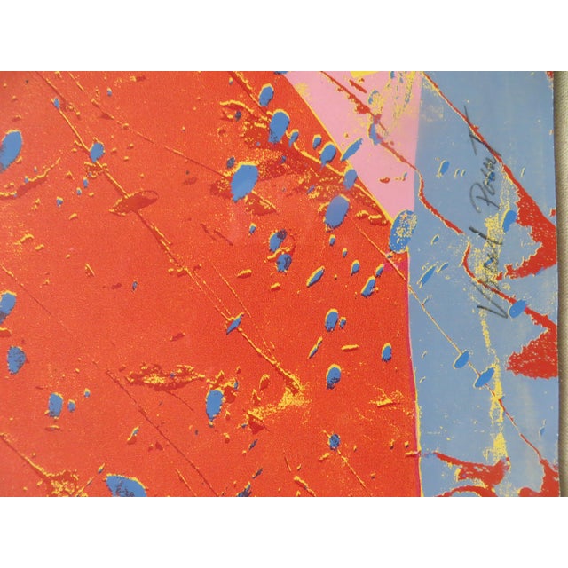 Orange Abstract Lithograph After Gerald Lubensky Signed and Numbered 1/5 For Sale - Image 8 of 8