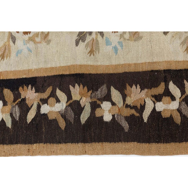 Authentic Botanic Russian Bessarabian Handmade Wool Rug For Sale In New York - Image 6 of 8