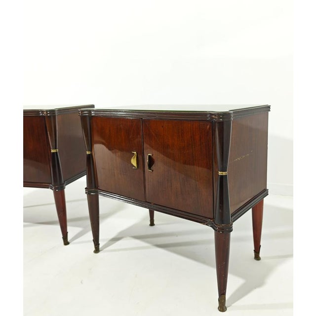 Vintage Italian Bedside Tables in the style of Vittorio Dassi, 1950s, Set of 2 For Sale - Image 11 of 18