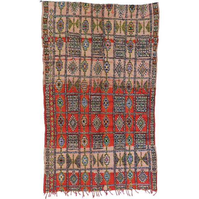 Tribal Vintage Boujad Moroccan Rug - 06'00 X 09'09 For Sale - Image 3 of 9