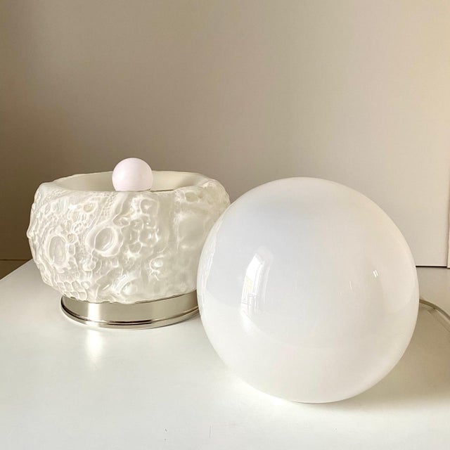 Carlo Nason Murano Glass Table Lamp in the style of Carlo Nason for Mazzega, Italy, 1970s For Sale - Image 4 of 10