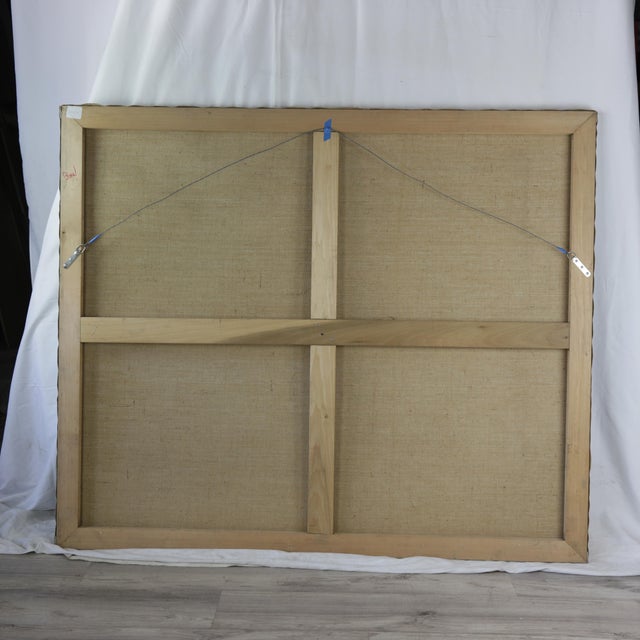 Vintage European Village Oil Painting – Hand-Painted Scenic Landscape Art For Sale - Image 10 of 12