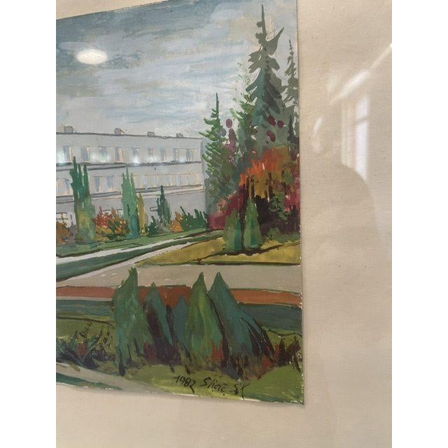 Vintage Painting Signed by Sliac 1982 Dims; H= 39 cm W= 48 cm Vintage Painting Signed by Sliac 1982
