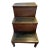 Antique Black Leather and Wood Library Steps For Sale
