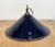 Industrial British Dark Blue Enamel Factory Pendant Lamp, 1950s For Sale - Image 13 of 17