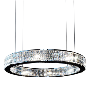Eclipse Double Crystal Layer Pendant Lamp by Aggiolight