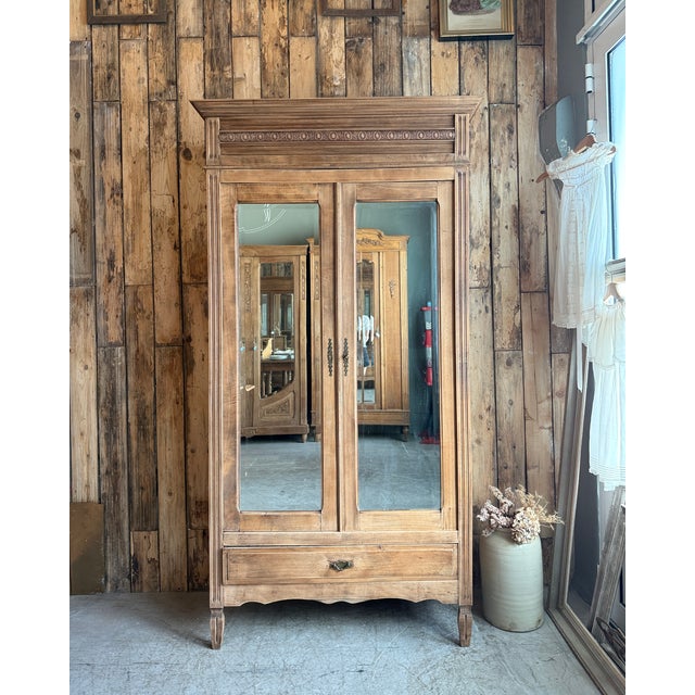 Antique Louis XVI Style Wardrobe, 1890s For Sale - Image 10 of 14