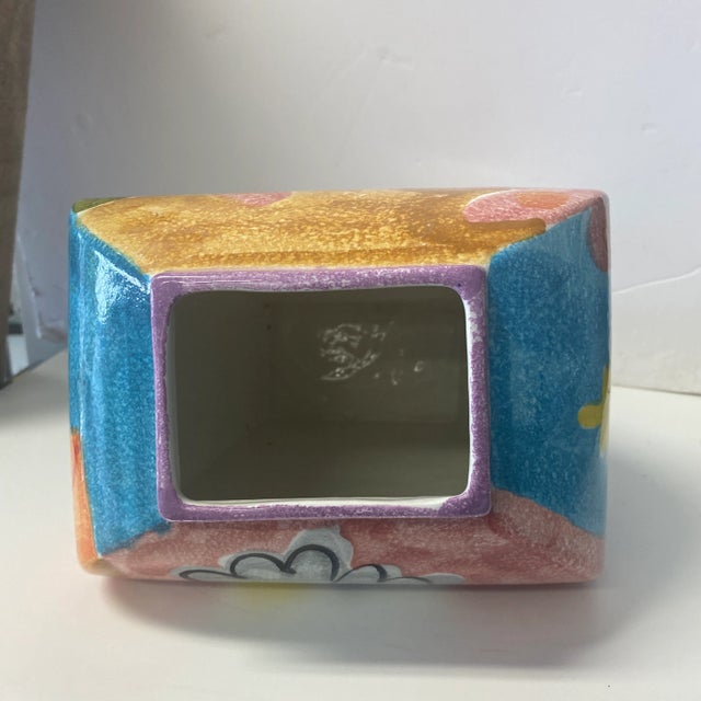 Ceramic 1980s Signed, Italian CC Al Ceramic Vase for Frank McIntosh Italy For Sale - Image 7 of 13