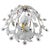 Hollywood Regency Floral Ceiling Light with White Flowers and Leaves, 1950s For Sale - Image 3 of 13