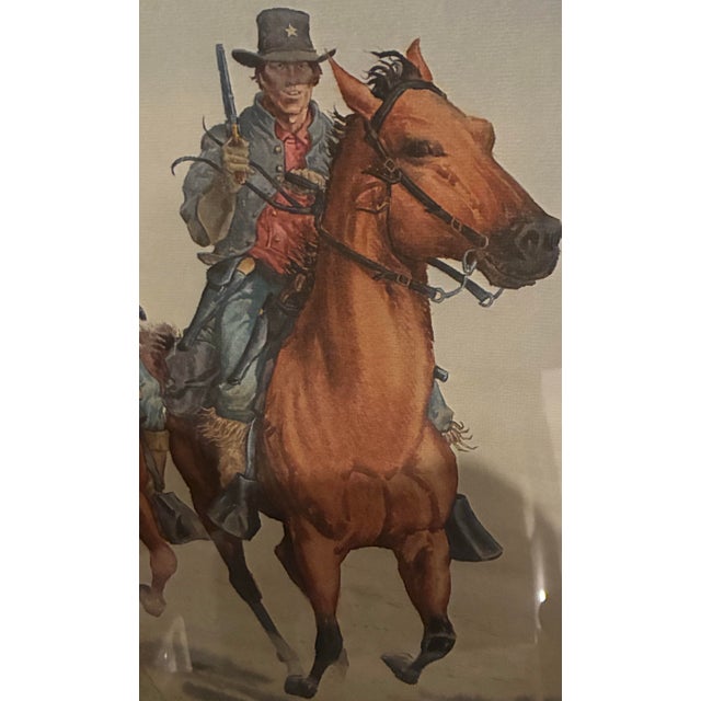 Navy Blue Late 20th Century Bruce Marshall "Terry’s Texas Rangers" Signed Limited Edition Print For Sale - Image 8 of 11