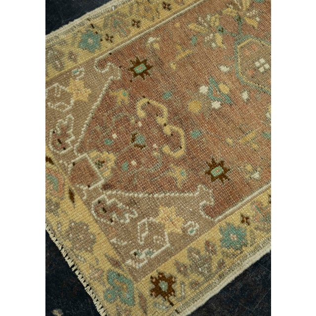 Early 21st Century Turkish Mini Rug Oriental Hand Knotted Vintage Rug 1'8" x 2'10" #16660 For Sale - Image 5 of 8