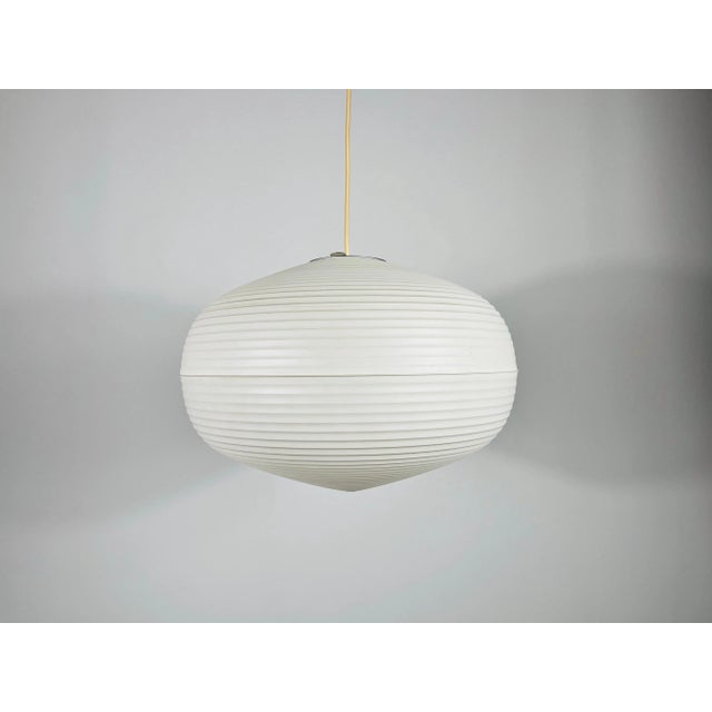 White Midcentury Rotaflex Pendant Lamp, 1960s For Sale - Image 8 of 11