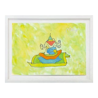 Peter Max, Guru (Framed, Original Mixed Media on Paper) For Sale