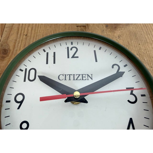 Vintage Green Citizen Ships Wall Clock, 1970s For Sale - Image 11 of 17