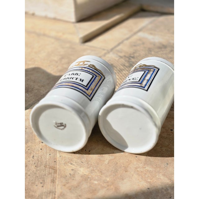 Rustic European Pair of Antique Apothecary Jars For Sale - Image 3 of 13