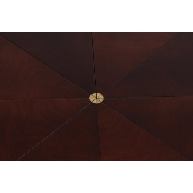 1980s Vintage Regency Style Mahogany Radial Table For Sale - Image 5 of 18