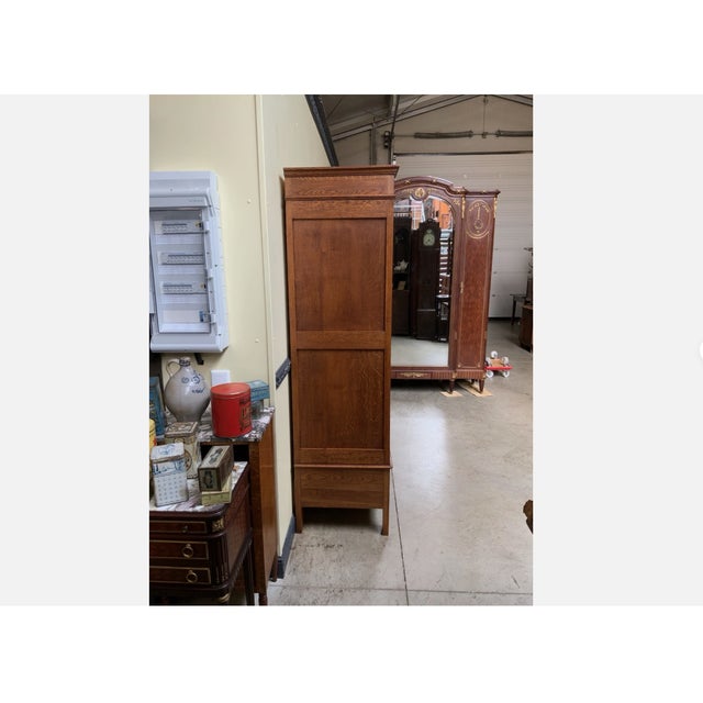 Antique Art Nouveau Wardrobe or Linen Cupboard, 1910 For Sale - Image 9 of 12