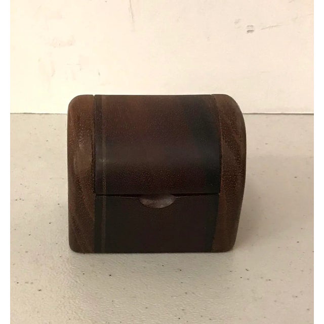 Vintage Hand Made Walnut Trinket Box For Sale In Dallas - Image 6 of 6