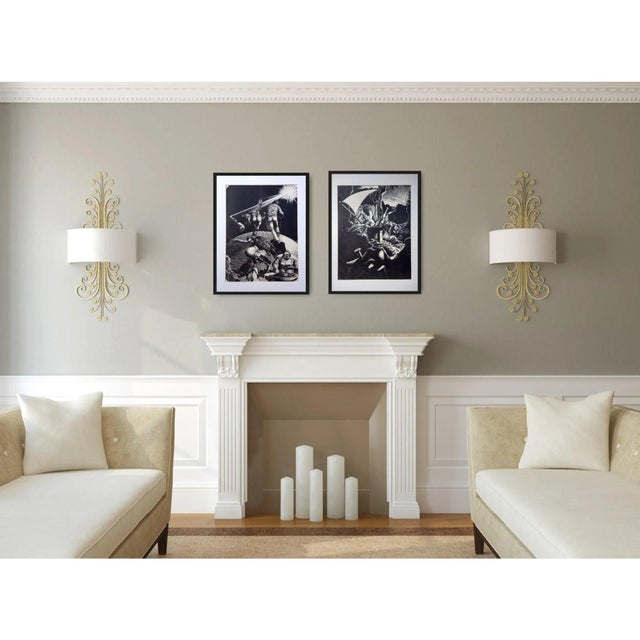 2020s 1960s Framed Surrealist Etchings Collector Gallery Wall- Set of 2 For Sale - Image 5 of 10