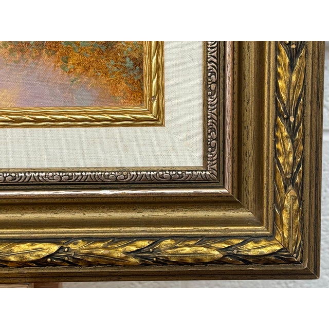 Swans on a River with Wild Flowers in the English Countryside by British Artist 1980 Circa For Sale - Image 10 of 18