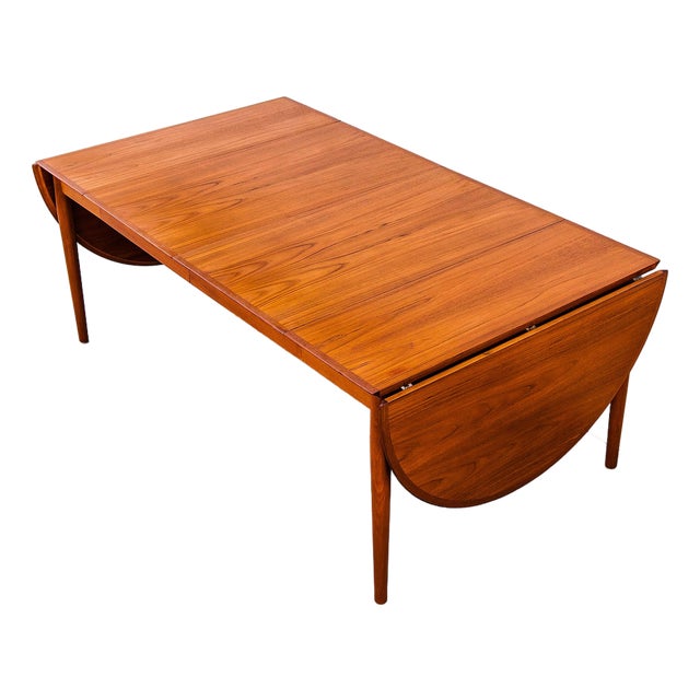 Restored Arne Vodder Model 227 Dining Table in Teak, 1960s Danish Mid Century Modern For Sale