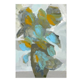 Soft Modernist Abstract Floral Original Painting For Sale