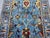 Blue Floral Wool Rug With Botanical Border, 3'3" X 4'9" For Sale - Image 6 of 10
