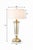 Metal 1980s Tall Neoclassical Fluted Crystal Table Lamp With Brass Base – Estate of Linda W., Springville Ca For Sale - Image 7 of 12