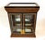 A Vintage Style Double Glass Mirrored Burl Curio Inlaid Marquetry Made in Italy For Sale - Image 4 of 11