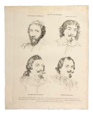 After Vandyke, Thomas Holloway, Portraits, Original Etching, 1810