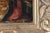 Wood 17th Century Annunciation Painting in Elaborate Giltwood Baroque Frame For Sale - Image 7 of 18