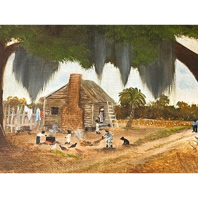 Alvin Thomas Outlaw Original Southern Lowcountry Cabin Oil Painting, 2000 For Sale In West Palm - Image 6 of 9
