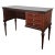 Wood Small Italian Art Deco or Mid-Century Modern Walnut & Brass Desk, 1960s For Sale - Image 7 of 7