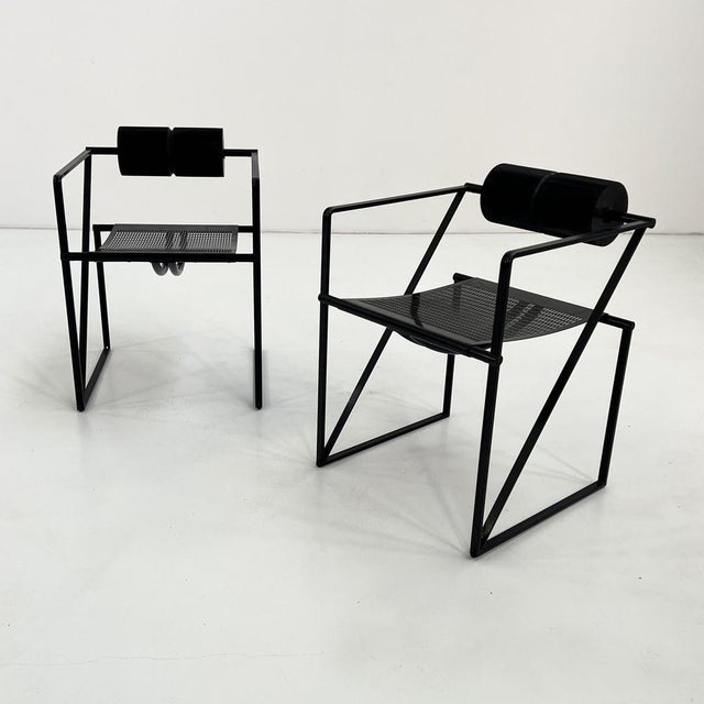 Metal Black Seconda Chair by Mario Botta for Alias, 1980s For Sale - Image 7 of 11