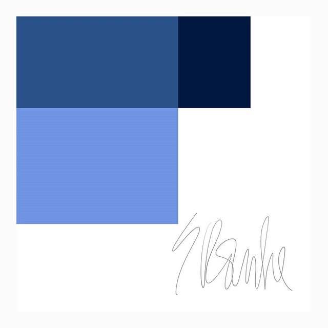 The Interaction of Navy Blue and French Blue Fine Art Print 16" X 20" by Liz Roache For Sale In Boston - Image 6 of 7