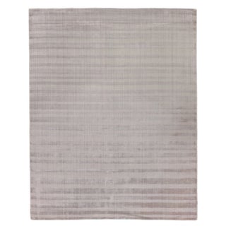 Iscar Hand loom Wool/Viscose Ash Rug-9'x12" For Sale