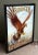 An authentic English pub sign (one-sided) featuring a painting of an eagle in flight with mountains in the background,...