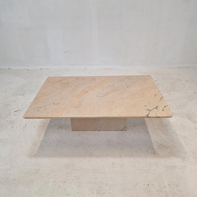 Mid-Century Modern Italian Marble Coffee Table, 1980s For Sale - Image 3 of 18