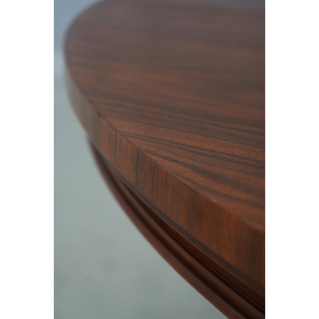 Councill Round Walnut Regency Style Center Table For Sale - Image 10 of 15