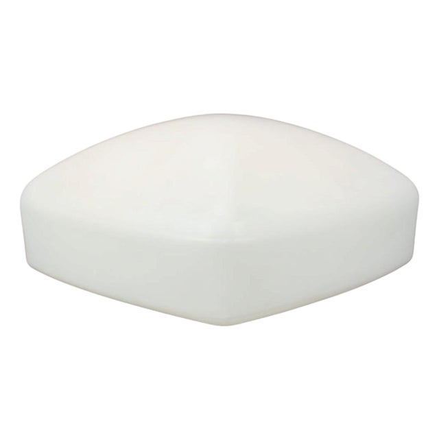 Mid-Century Czechoslovak Milk Glass Ceiling Light, 1960s For Sale