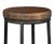 Modern rustic counter stool with salvaged walnut stain finish pine wood seat and blackened iron base. Functional space-...