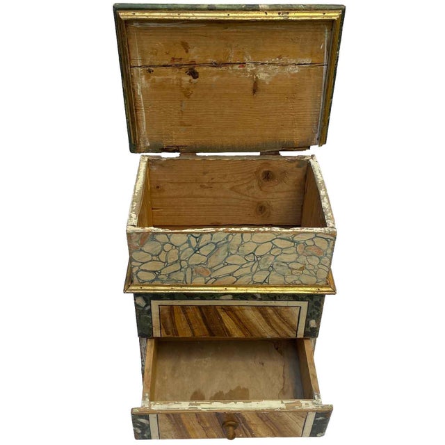 Lacquered Bedside Tables, Marche, 1890s, Set of 2 For Sale - Image 6 of 9