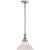 Chapman & Myers for Visual Comfort Signature Boston Pendant in Polished Nickel with White Glass Slant Shade For Sale