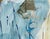 Contemporary Sky Blue Abstract Waterfront Scene With Lobster Trap Hoist - Kittery Point, Maine For Sale - Image 3 of 3