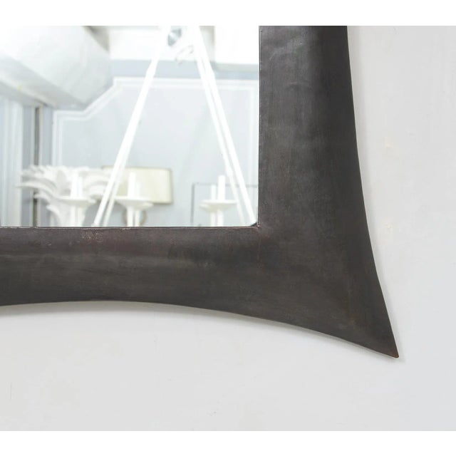 Contemporary Contemporary Sculptural French Bronze Mirror For Sale - Image 3 of 6