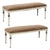 Pair of Antique French Louis XVI Neoclassical Painted and Parcel Gilt Benches For Sale