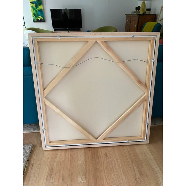 Abstract “Princess Island” Contemporary Abstract Acrylic Painting by Jennifer Hopkins-Wilcox, Framed For Sale - Image 3 of 6